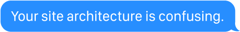 Your site architecture is confusing.