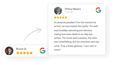 Automated, SEO-Powered<br /> 5-star reviews
