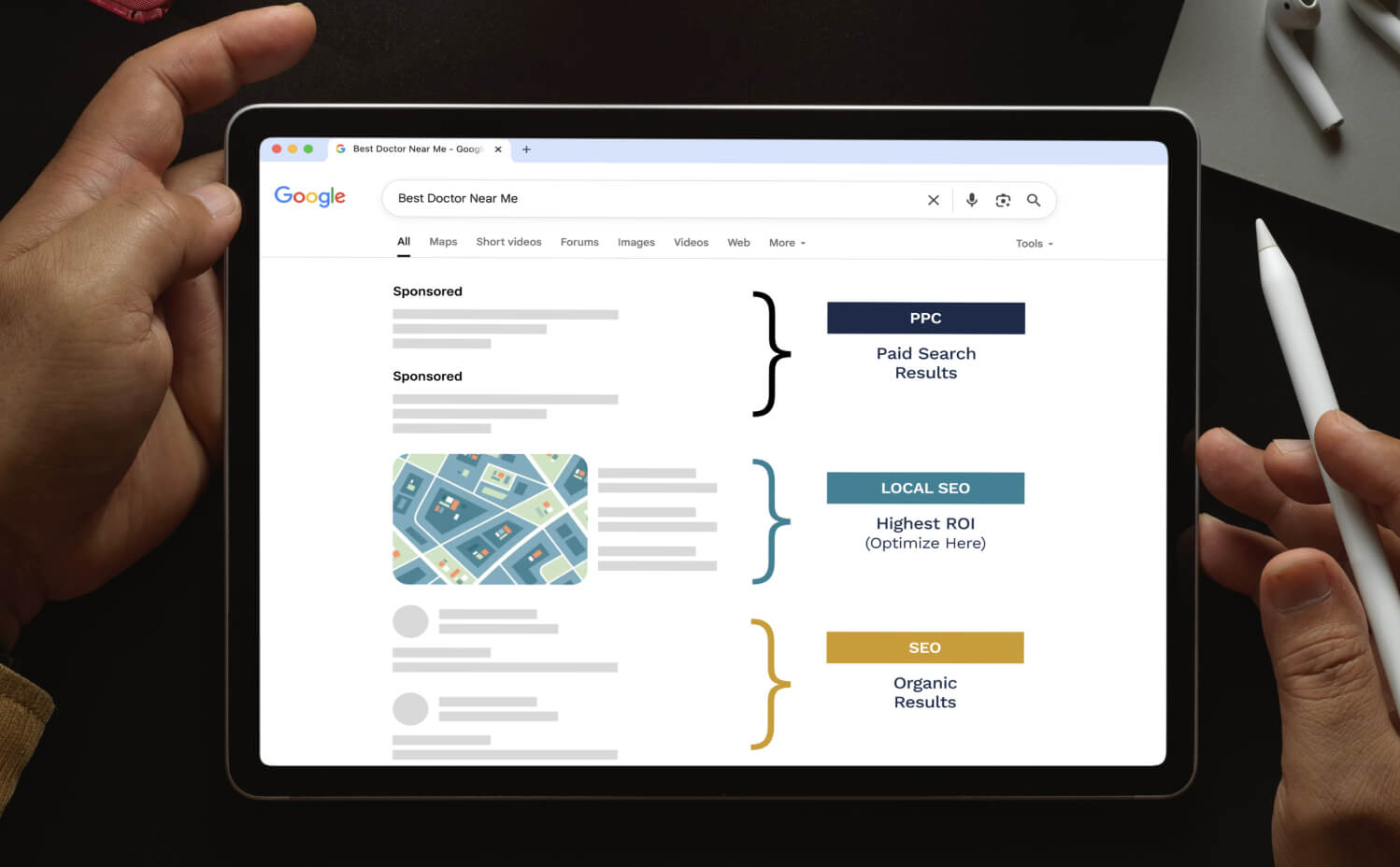 Browser search results